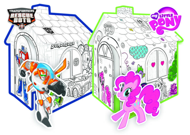 Domki do kolorowania My Little Pony i Transformers