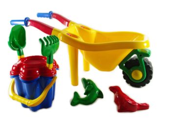 Taczka z kompletem „Kwiatek”, 6 elementów