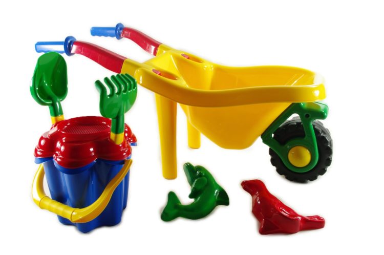 Taczka z kompletem „Kwiatek”, 6 elementów