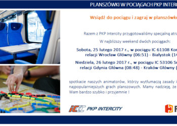 Zagraj z nami. Planszówki w pociągach PKP Intercity!
