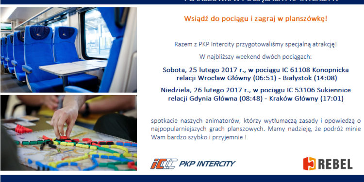 Zagraj z nami. Planszówki w pociągach PKP Intercity!