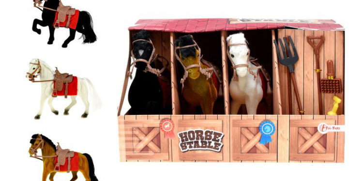 Toi-Toys Zestaw 3 konie i stajnia
