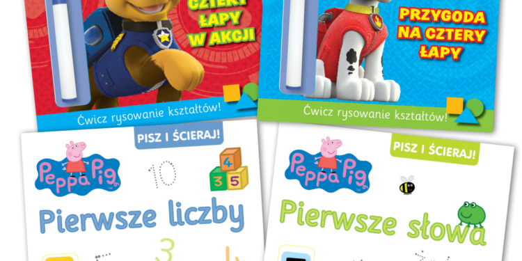 Pisz i ścieraj ze Świnką Peppe i Psim Patrolem
