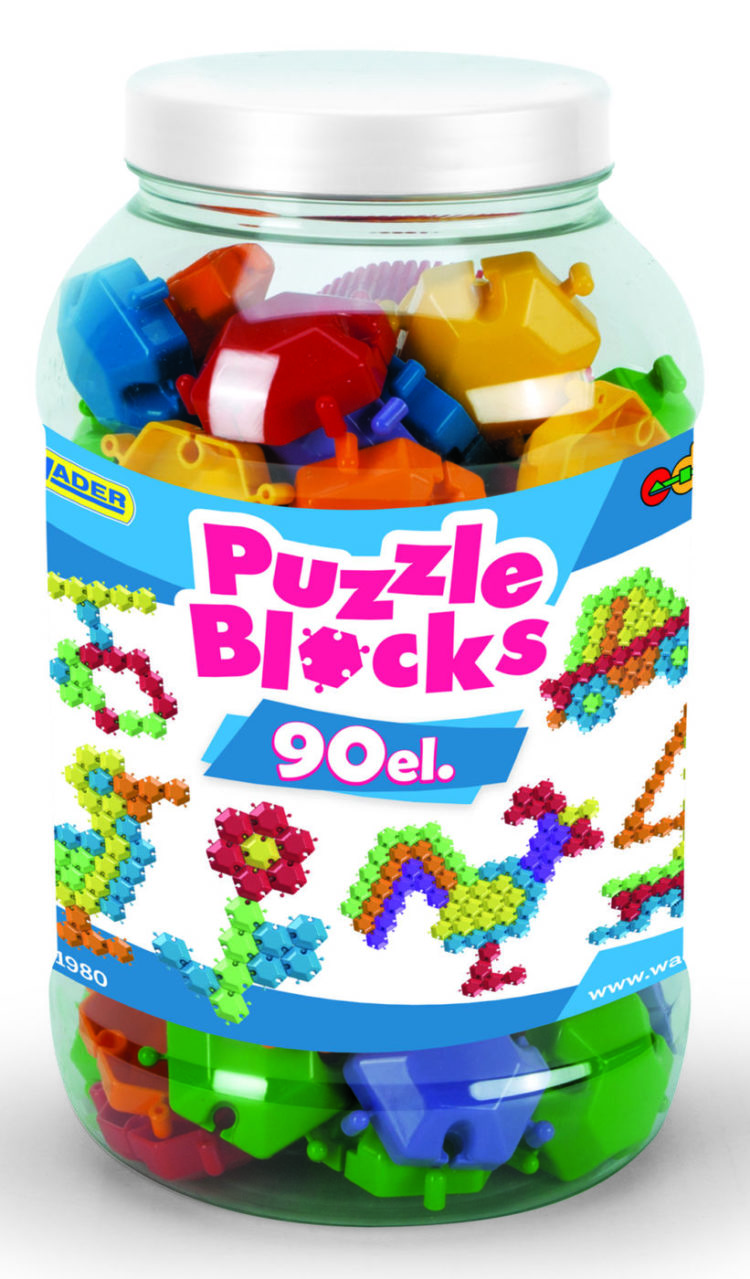 Puzzle Blocks – słoik duży 90 sztuk (41980)