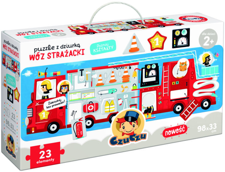 Puzzle z dziurką Wóz strażacki