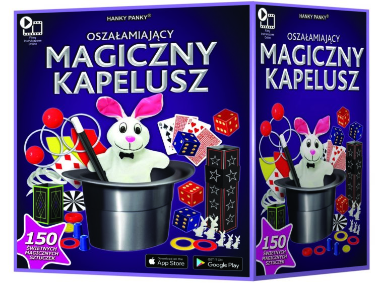 MAGICZNY KAPELUSZ Z KRÓLICZKIEM 150 SZTUCZEK