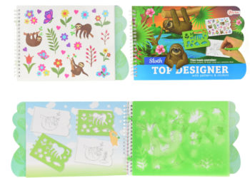 Kolorowanka – szkicownik z leniwcem z akcesoriami