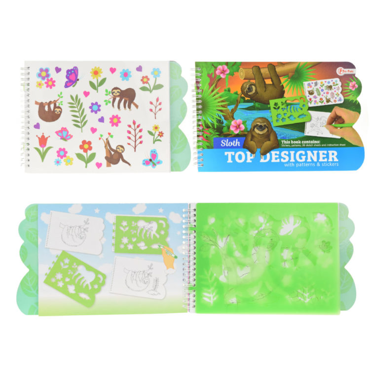 Kolorowanka – szkicownik z leniwcem z akcesoriami