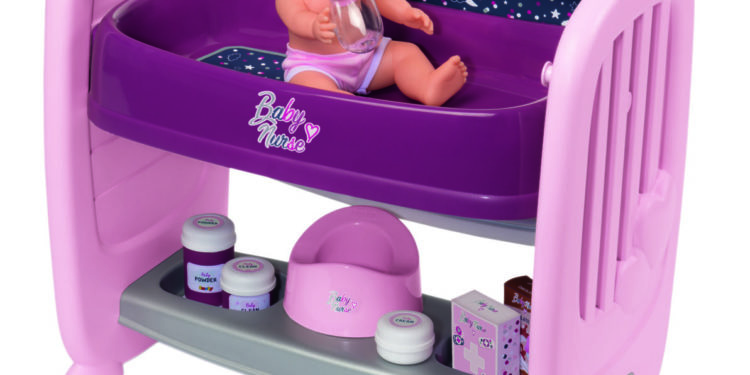 Baby Nurse Łóżeczko 2 w 1 i lalką z funkcją siusiania – nr art. 7600220353 (Smoby)