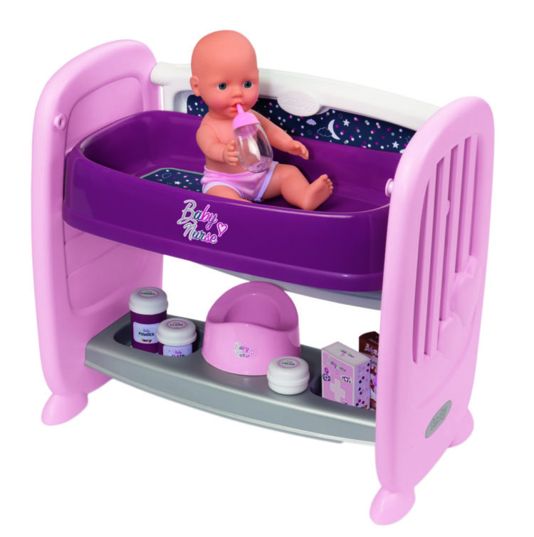 Baby Nurse Łóżeczko 2 w 1 i lalką z funkcją siusiania – nr art. 7600220353 (Smoby)
