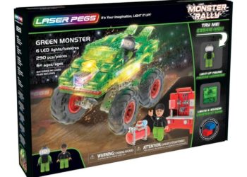 LASER PEGS ŚWIECĄCE KLOCKI LED GREEN MONSTER 290 EL