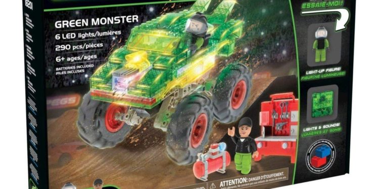 LASER PEGS ŚWIECĄCE KLOCKI LED GREEN MONSTER 290 EL