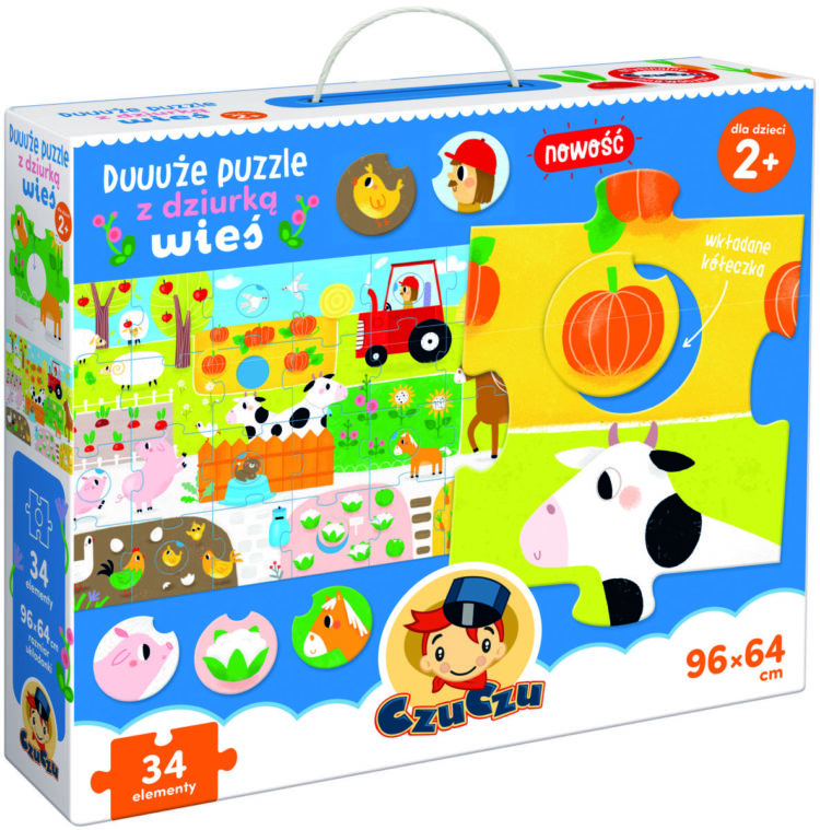 CzuCzu Duuuże puzzle z dziurką Wieś