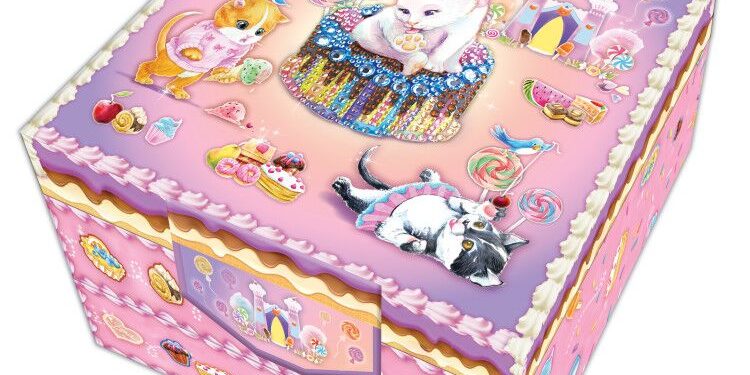 ZESTAW ARTYSTYCZNY W PUDEŁKU Z 2 SZUFLADKAMI JEDNOROŻEC