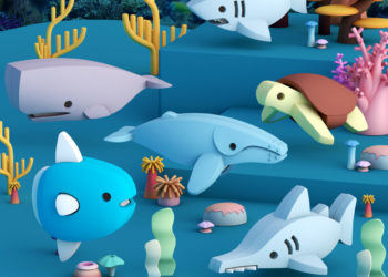 Magnetyczne Składane Zwierzęta Oceanów