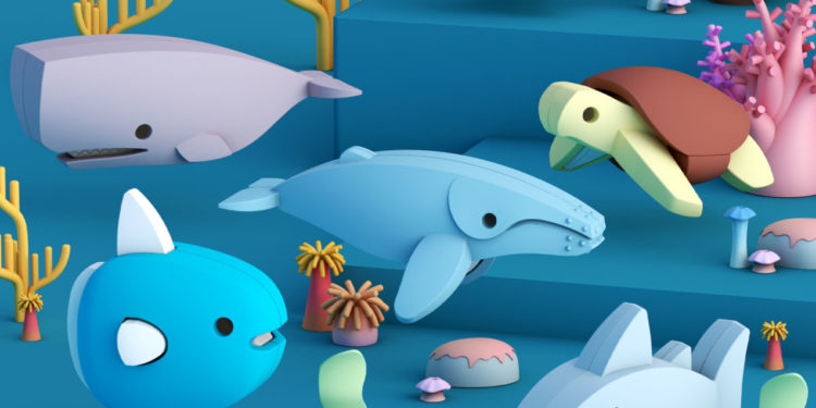 Magnetyczne Składane Zwierzęta Oceanów