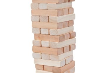 Klocki drewniane – wieża duża  60 elem.