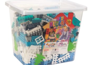 Klocki w pojemniku dużym pastelowe – 500 el.