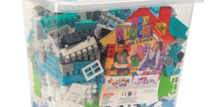 Klocki w pojemniku dużym pastelowe – 500 el.