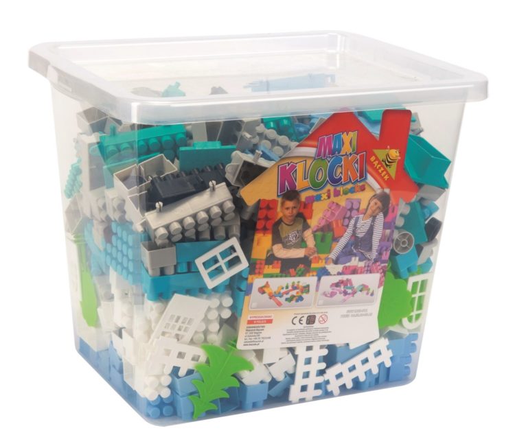 Klocki w pojemniku dużym pastelowe – 500 el.