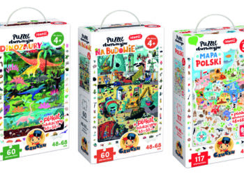 CzuCzu Puzzle obserwacyjne Dinozaury; Na budowie; Mapa Polski – Seria
