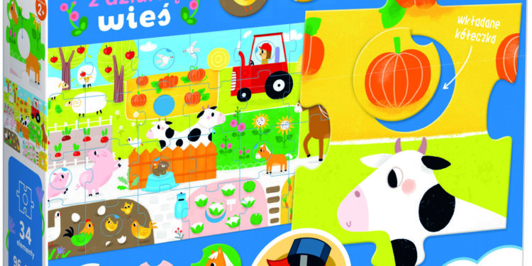 CzuCzu Duuuże puzzle z dziurką Wieś