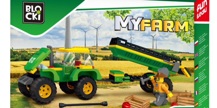 BLOCKI MyFarm Traktor z przyczepą