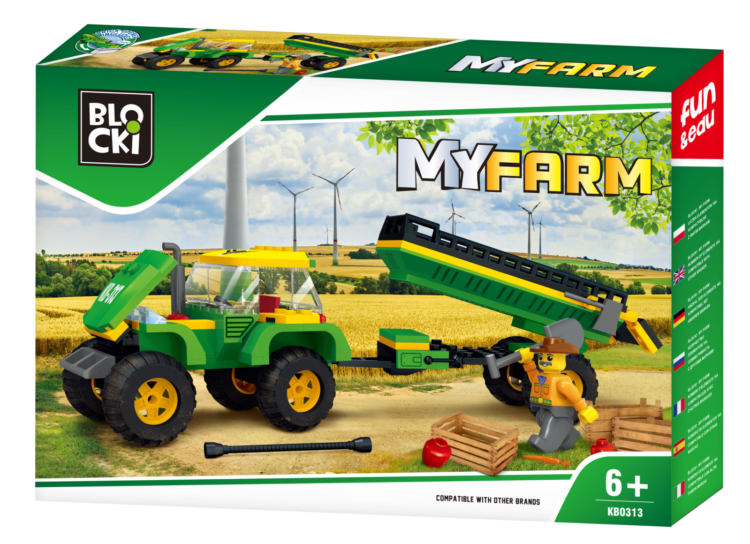 BLOCKI MyFarm Traktor z przyczepą
