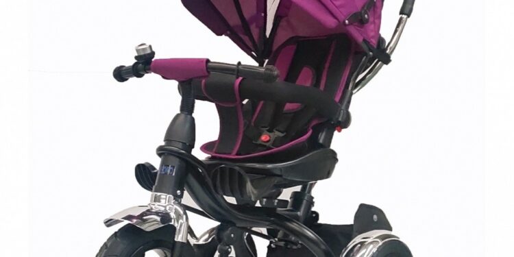 Tesoro Rowerek trójkołowy BT-12 Czarna rama-różowy