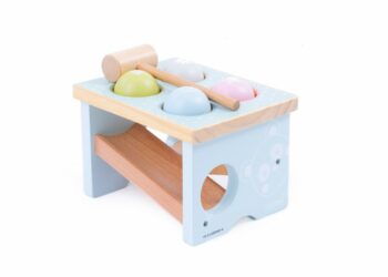 iWood Młoteczek przebijanka drewniana Pastelowa