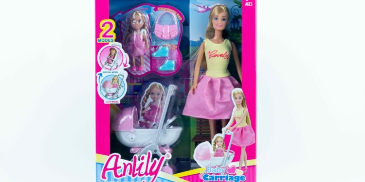 Lalka Anlily z wózeczkiem – Baby Carriage