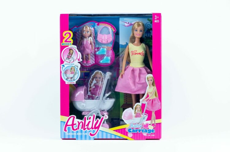 Lalka Anlily z wózeczkiem – Baby Carriage