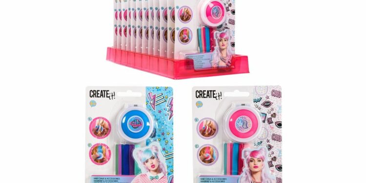 CREATE IT! Kreda do włosów NEON + akcesoria