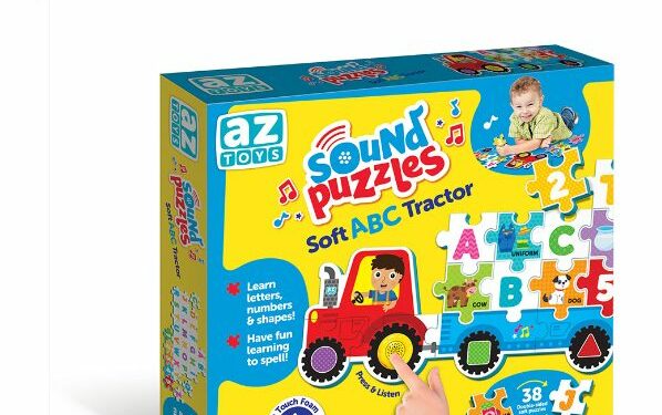 Dźwiękowe puzzle: Miękkie puzzle – Traktor z literkami