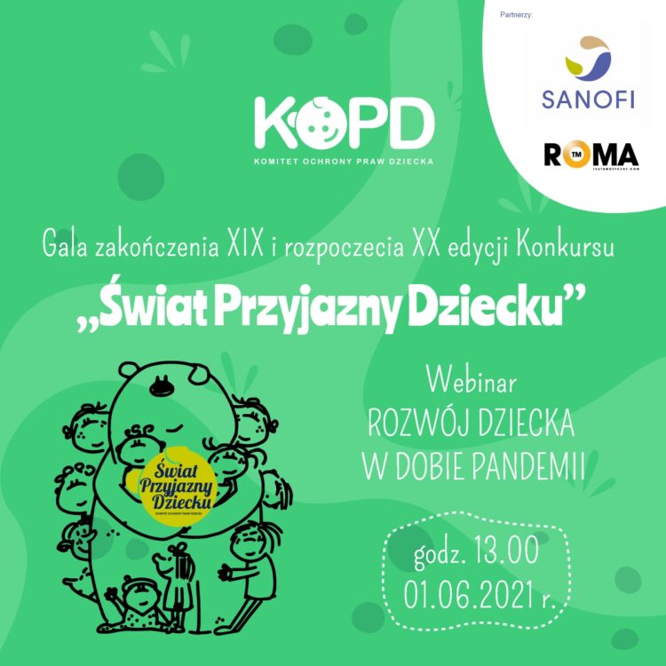 Wpływ pandemii na rozwój dziecka – debata ekspertów Komitetu Ochrony Praw Dziecka – 1 czerwca, godzina 13.00