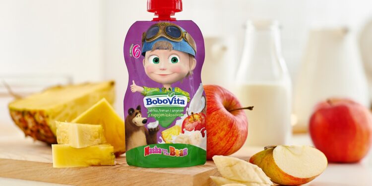Nowe musy owocowe BoboVita Masza i Niedźwiedź – teraz jeszcze więcej pysznych smaków do wyboru!