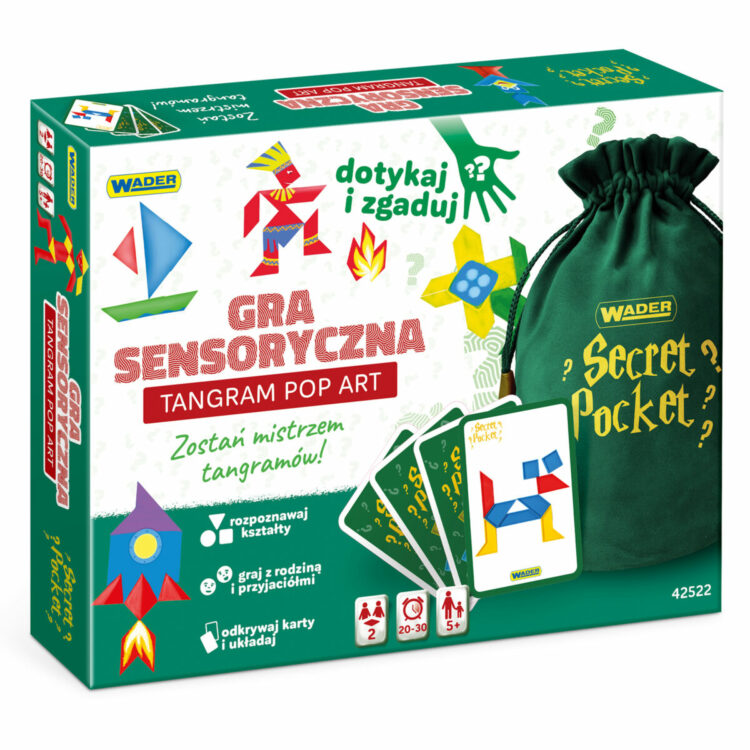 Play&Fun Secret Pocket Tangram Pop Art gra sensoryczna