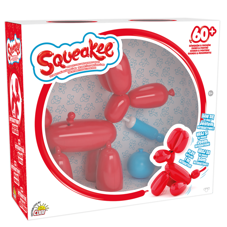 SQUEAKEE Interaktywny Balonikowy Piesek