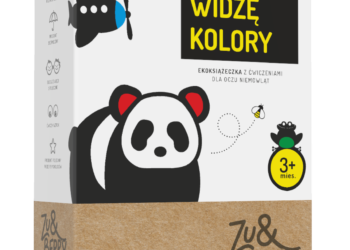 SERIA EKOKSIĄŻECZKA W FORMIE KART NA SZNURECZKU Z ĆWICZENIAMI DLA OCZU NIEMOWLĄT