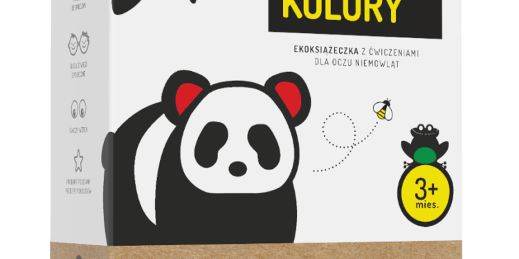 SERIA EKOKSIĄŻECZKA W FORMIE KART NA SZNURECZKU Z ĆWICZENIAMI DLA OCZU NIEMOWLĄT