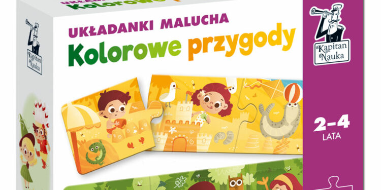 Kolorowe przygody. Układanki malucha. Kapitan Nauka