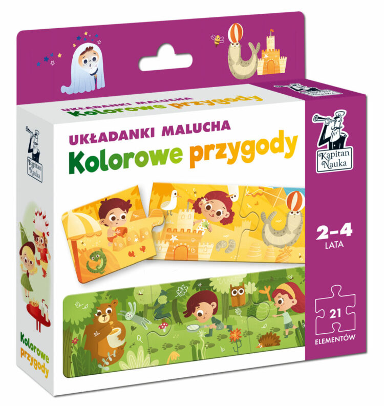 Kolorowe przygody. Układanki malucha. Kapitan Nauka