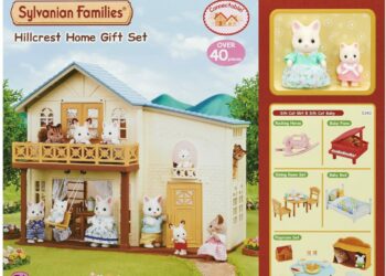 Wiejski domek z niebieskim dachem