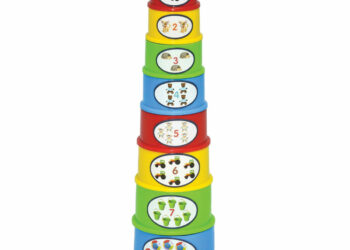 Kubeczki piramidka edukacyjna 8 el.