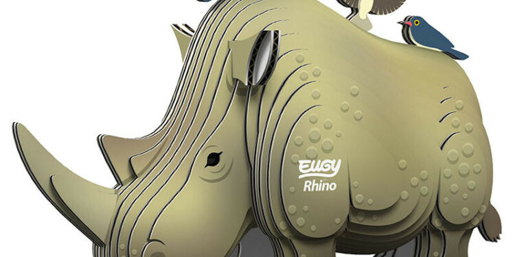 Nosorożec Eugy Eko Układanka 3D.