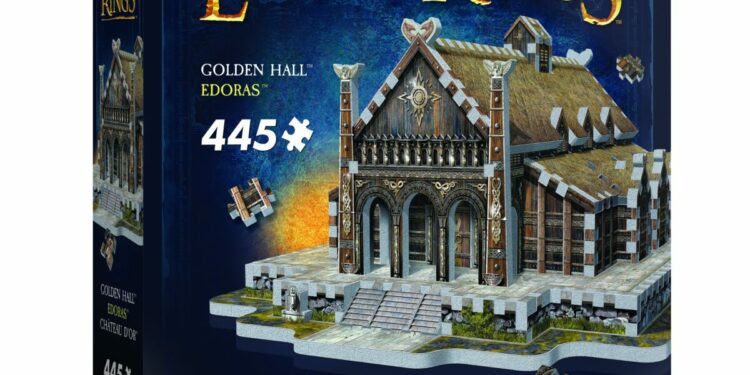 Wrebbit 3D puzzle Władca Pierścieni Złoty Dwór Edoras 445 el