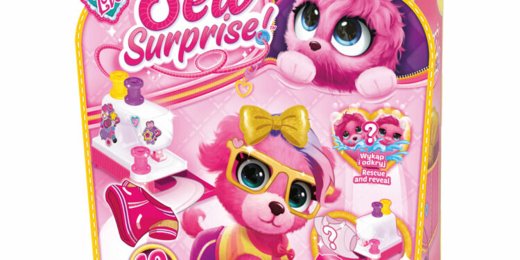 SCRUF-A-LUVS SEW SURPRISE MASKOTKA NIESPODZIANKA Z MASZYNĄ DO SZYCIA RÓŻOWY