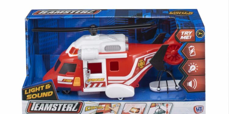 TeamsterZ Helikopter Straży Pożarnej Światło i Dźwięk