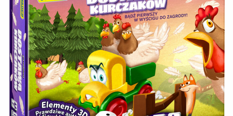 Gry 3D z kostką: Dostawa Kurczaków gra rodzinna