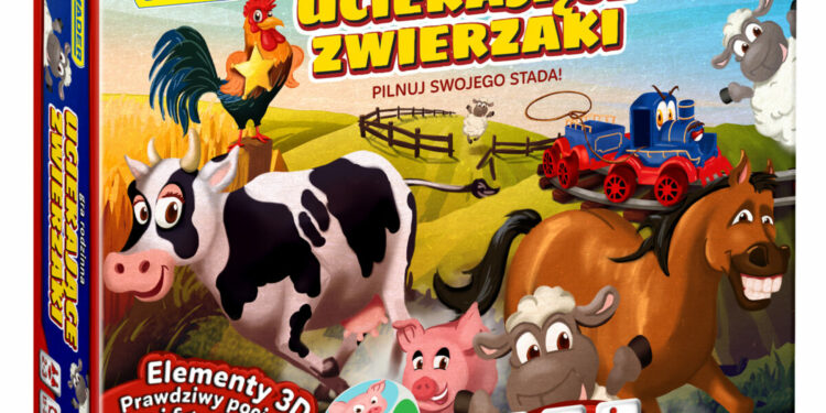 Gry 3D z kostką: Uciekające Zwierzaki gra rodzinna